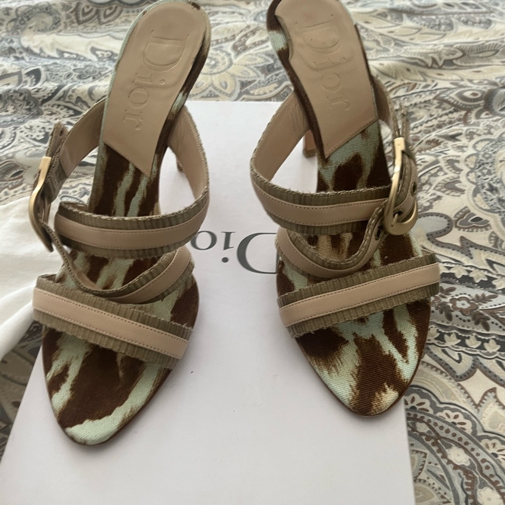 Dior Beige and Brown Sandals